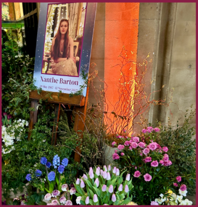 In honour of Xanthe Barton 2007-2025 In honour of Xanthe Barton 2007-2025